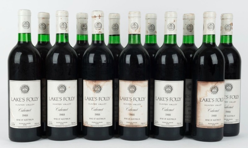 1988 Lake's Folly Cabernet, Hunter Valley, New South Wales, (12 bottles).