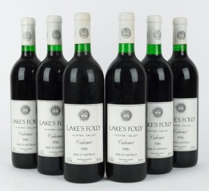 1986 Lake’s Folly Cabernet, Hunter Valley, New South Wales, (6 bottles).