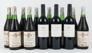 1972 Houghton Dry Red Hermitage, Swan Valley, Western Australia (9); also 2004 Three Hills Merlot, Margaret River, Western Australia, (3), (total 12 bottles)