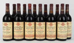 Tyrrell's dry red wines: 1983 (1), 1985 (3), 1987 (6) and 1988 (2). Total: 12 bottles.