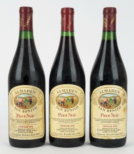 1978 Almaden San Benito Pinot Noir, San Jose, California, U.S.A. (3 bottles).
