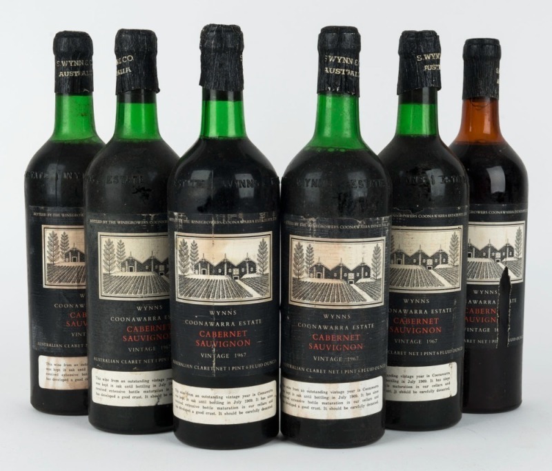 1967 Wynns Coonawarra Estate Cabernet Sauvignon, Coonawarra, South Australia, (6 bottles).