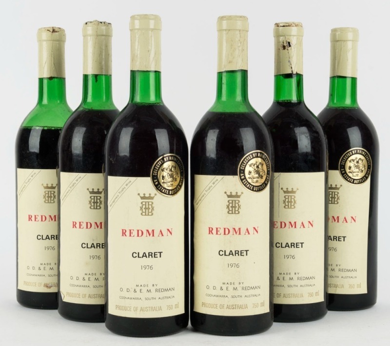 1976 Redman Claret, Coonawarra, South Australia, (6 bottles).