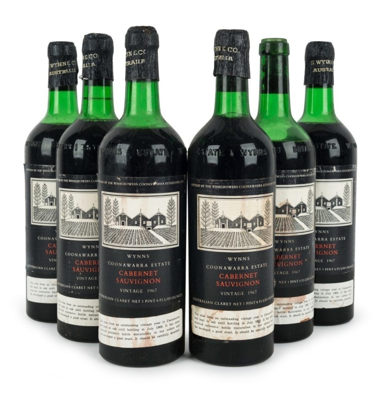 1967 WYNNS Coonawarra Estate Cabernet Sauvignon, Coonawarra, South Australia, (6 bottles).