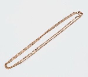 A vintage Italian 9ct rose gold necklace, 86cm long, 10 grams