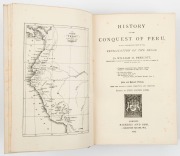 WILLIAM HICKLING PRESCOTT (1796 - 1859), History of the Conquest of Peru, [London : Bickers & Son, 1903], 8vo, (xxiv), 510pp; frontispiece map, marbled endpapers and edges; Wellington College prize label to paste down. Handsome tree calf binding with rais - 2