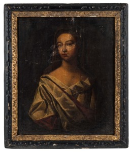 ARTIST UNKNOWN (18th/19th century), Mrs Beresford, oil on board, ​​​​​​​31 x 25cm, 36 x 31cm overall