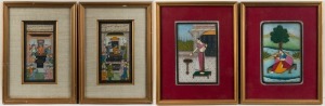 Four assorted Indian watercolour paintings, 20th century, ​​​​​​​the largest 27 x 20cm overall