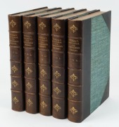 SIR NATHANIEL WILLIAM WRAXELL (1751 - 1831), (edited by Henry B. Wheatley), The Historical and the Posthumous Memoirs of Sir Nathaniel William Wraxall, 1772 - 1784 in five volumes, [London : Bickers & Son, 1884], octavo, three-quarter leather bindings ove