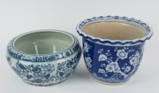 Two Chinese ceramic pots, 20th century, the larger 18cm high