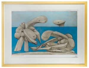 PABLO PICASSO, La Baignade (On The Beach), 1937, gallery print from The Peggy Guggenheim Collection, 60 x 82cm, 82 x 105cm overall