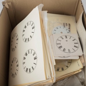 DIALS, facsimile printed dials, mostly for American clocks, (vast quantity)