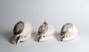 Three cameo shells, Italian, Naples 19th century, 16 to 20cm high