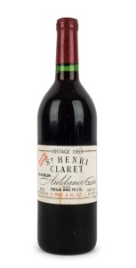 1969 PENFOLDS ST. HENRI claret (Shiraz), Magill, South Australia, (1 bottle; 1994 Red Wine Clinic label).