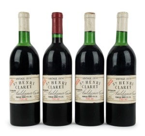 1974 PENFOLDS ST. HENRI claret (Shiraz), Magill, South Australia, (4 bottles; of which one has been to the 1994 Red Wine Clinic).