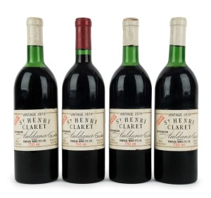 1974 PENFOLDS ST. HENRI claret (Shiraz), Magill, South Australia, (4 bottles; of which one has been to the 1994 Red Wine Clinic).