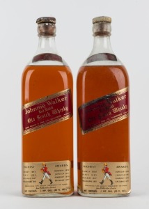 Johnnie Walker Red Label Old Scotch Whisky, ½ Imperial Gallon (80 Fl. Ozs). Two bottles; circa 1970s