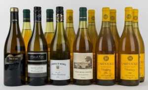 1980 Lake's Folly Chardonnay, Hunter Valley, New South Wales (6 bottles) plus 1988 Pipers Brook Chardonnay, Tasmania (3 bottles), plus three other Chardonnays. Total: 12 bottles.