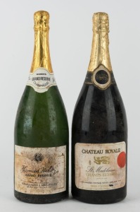 NV Thomas Hardy Grand Reserve Champagne, South Australia (1 magnum), together with a Chateau Royale St. Madelaine Champs Elysses sparkling white wine, South Australia, (1 magnum), 1970's bottlings.