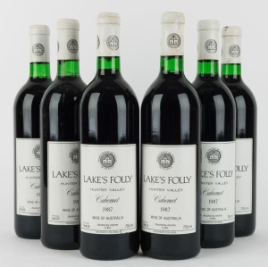 1987 Lake’s Folly Cabernet, Hunter Valley, New South Wales, (6 bottles).