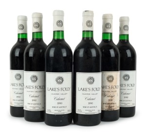 1990 Lake’s Folly Cabernets, Hunter Valley, New South Wales, (6 bottles).