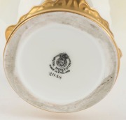 ROYAL WORCESTER English porcelain potpourri vase with hand-painted rose decoration, signed "G. BANKS" 20th century, black factory mark to base, 24cm high - 2
