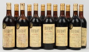 1968 Ryecroft Vineyards, Cabernet (4 bottles) and 1970 (8 bottles), McLaren Vale, South Australia. Total: 12 bottles.