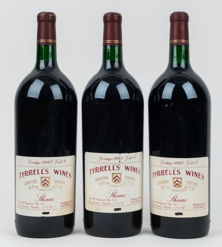 1993 Tyrrell's Wines, Shiraz - Vat 9, Hunter River, New South Wales, 1500m, (3 magnums).