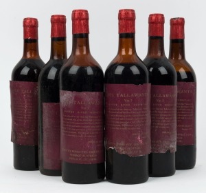 1971 Elliott's Wines Tallawanta Hermitage Shiraz - Vat 7, Hunter River, New South Wales (6 bottles).