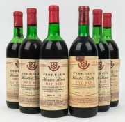 1966 Tyrrell's Dry Red - Vat 67 (5 bottles) and 1967 - Vat 11 (1 bottle), Hunter River, New South Wales. Total: 6 bottles.