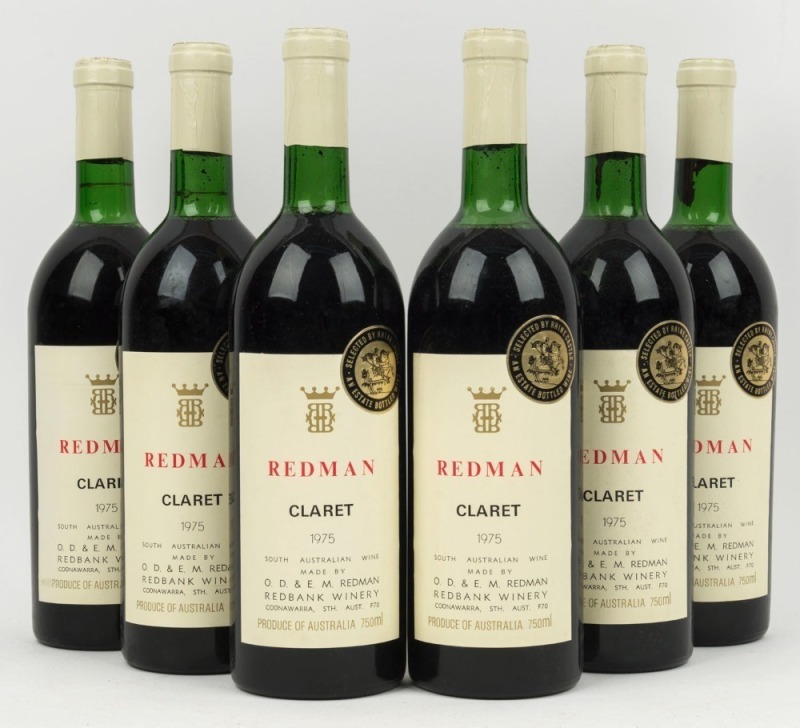 1975 Redman Claret, Coonawarra, South Australia, (6 bottles).