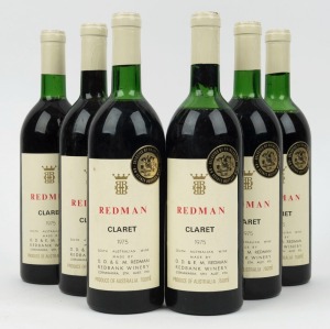 1975 Redman Claret, Coonawarra, South Australia, (6 bottles).