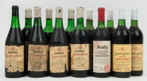Leasingham 1965 - Bin 99 Cabernet-Shiraz (4 bottles), 1966 - Bin 35 Burgundy (3 bottles), 1969 - Bin 49 Cabernet Sauvignon (2 bottles), 1970 - Bin 56 Cabernet-Malbec (2), 1972 Shiraz Mataro (1 bottle). Total: 12 bottles.
