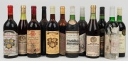 Mixed dozen bottles of Australian red wine including Redman Claret 1974, King Valley Claret 1971, Wolf Blass Shiraz 1974, (12 Bottles)