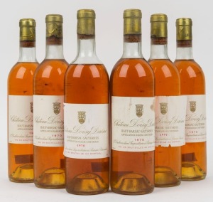 1970 Château Doïsy Daëne Haut-Barsac Sauternes, FRANCE, (6 bottles)