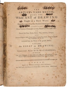 ROBERT SAYER, (1725-1794), The Artist’s Vade Mecum; being the whole Art of Drawing, taught in a new work, elegantly engraved on one hundred folio copper plates; containing great variety of examples in every branch of that noble art; as parts of the face, 