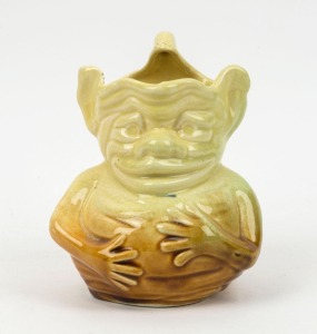 English ceramic grotesque jug, early 20th century, 15cm high