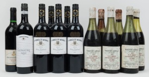 1975 Rhine Castle Clare, Vat 21 (6), 1993 Riddoch Coonawarra Shiraz (1), 2011 Tyrrell's Wines Vat 8 Shiraz Cabernet (5), and a 2016 Tyrrell's Wines Lunatiq Heathcote Shiraz (1), (total: 13 bottles)