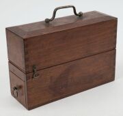 An antique electric shock machine in mahogany case, late 19th century, 24cm wide - 4