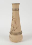 An antique glass mantle vase with floral enamel decoration, 19th century, ​​​​​​​36.5cm high - 2