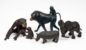 LOET VANDERVEEN (1921-1915), group of three bronze animal sculptures, each signed and editioned, the largest 22cm high