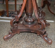 An antique rosewood oval centre table 19th century,  76cm high x 93cm wide x 67cm deep - 3