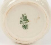 BELLEEK Irish porcelain shamrock vase and a thistle vase, 20th century, green factory mark to bases, ​​​​​​​14.5cm and 13.5cm high - 3