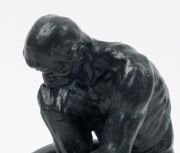 AUGUSTE RODIN (after), The Thinker, cast bronze statue, 20th century, ​​​​​​​20cm high - 5