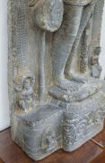 TARA antique Indian carved grey basalt stele, Bihar,  9th-10th century, 104cm high - 2