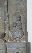 TARA antique Indian carved grey basalt stele, Bihar,  9th-10th century, 104cm high - 4