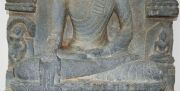 SHAKYAMUNI antique Indian carved grey basalt stele, Bihar, 10th century, 87cm high - 3