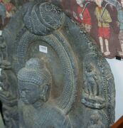 SHAKYAMUNI antique Indian carved grey basalt stele, Bihar, 10th century, 87cm high - 8