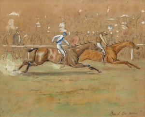 GEORGE FINCH MASON (Britain, 1850-1915), Ben Or Wins, watercolour and pencil, signed lower left "Finch Mason", ​​​​​​​24 x 29cm, 42 x 47cm overall