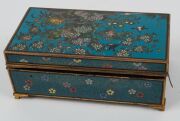 A fine Japanese lacquer inro (incomplete), together with a Japanese cloisonne box (damaged), Meiji Period, (2 items), the box 16cm wide - 4